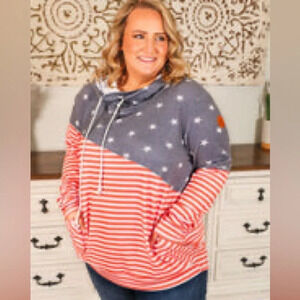 Michelle Mae The Ashley Hoodie - Stars and Stripes